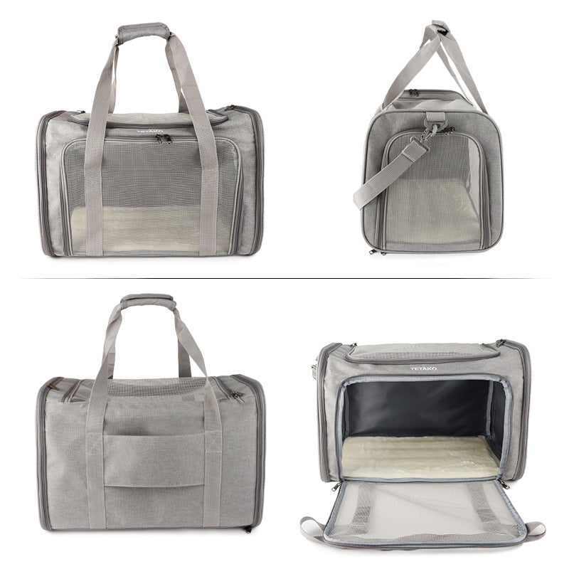 Happy Tail Trips Pet Travel Bag – Lightweight, Breathable & Stylish Carrier for Cats & Small Dogs